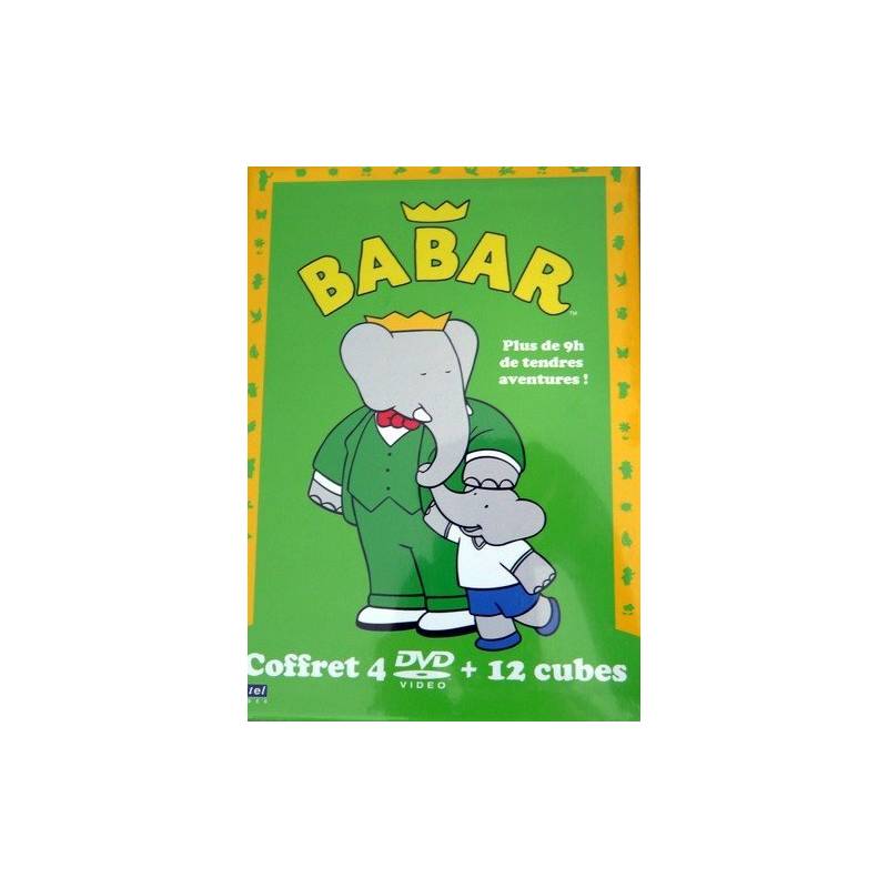 DVD - BABAR - COFFRET 4 DVD et 12 CUBES EN CARTON