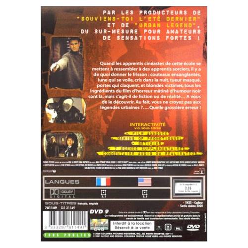 DVD - Urban legend 2 : Coup de grâce