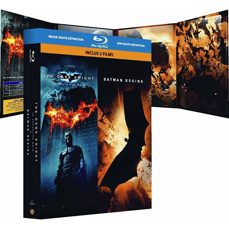 The Dark Knight, le chevalier noir - Batman Begins : coffret 2 Blu-ray -  12inch-store